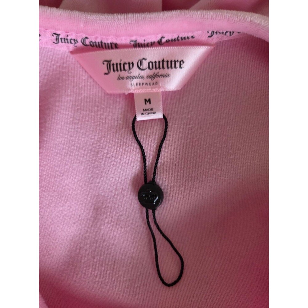 NWOT juicy couture pink velour script logo sleepwear set pink size M - Picture 4 of 7